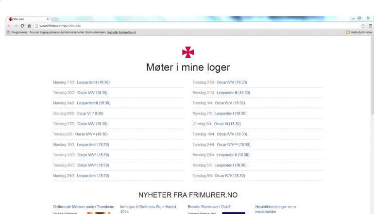 Ny funksjonalitet på nettsidene - favorittloger