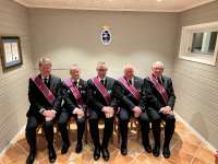 fra v: I. Røgeberg, N.O.Pleym, W. M. Opdahl, P-E. Fiskebeck, E. Vindorum.|||