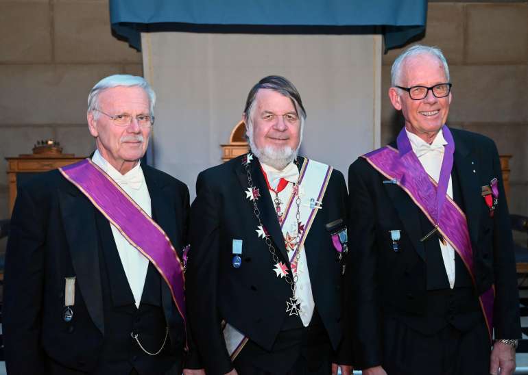 F.v: Knut Ole Flatner, Ingar Samset og Gunnar Erklev|||